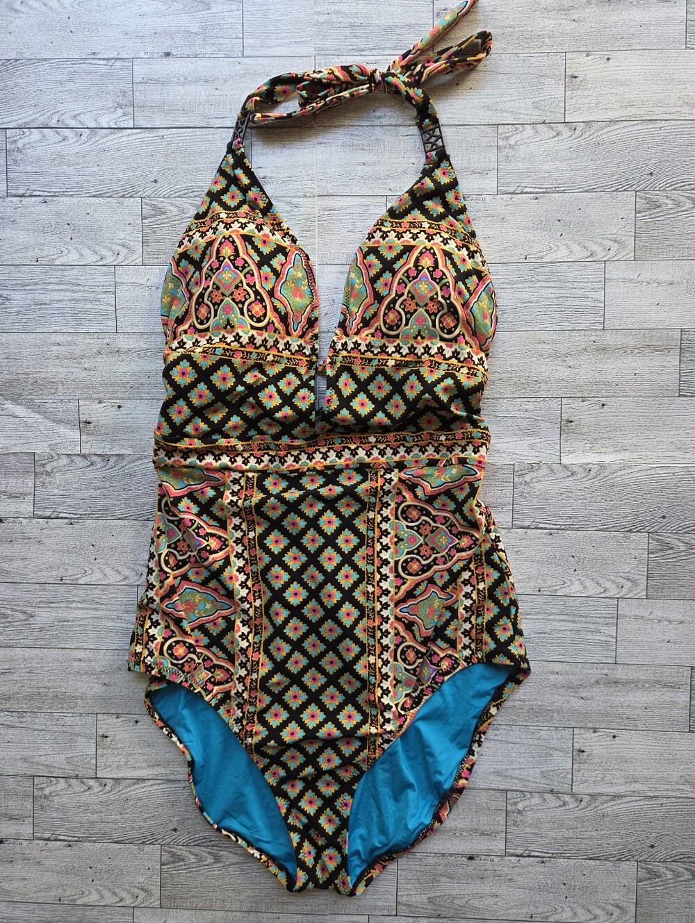Nanette Lepore Goddess Boho Floral One Piece Swimsuit Colorful Resort Wear